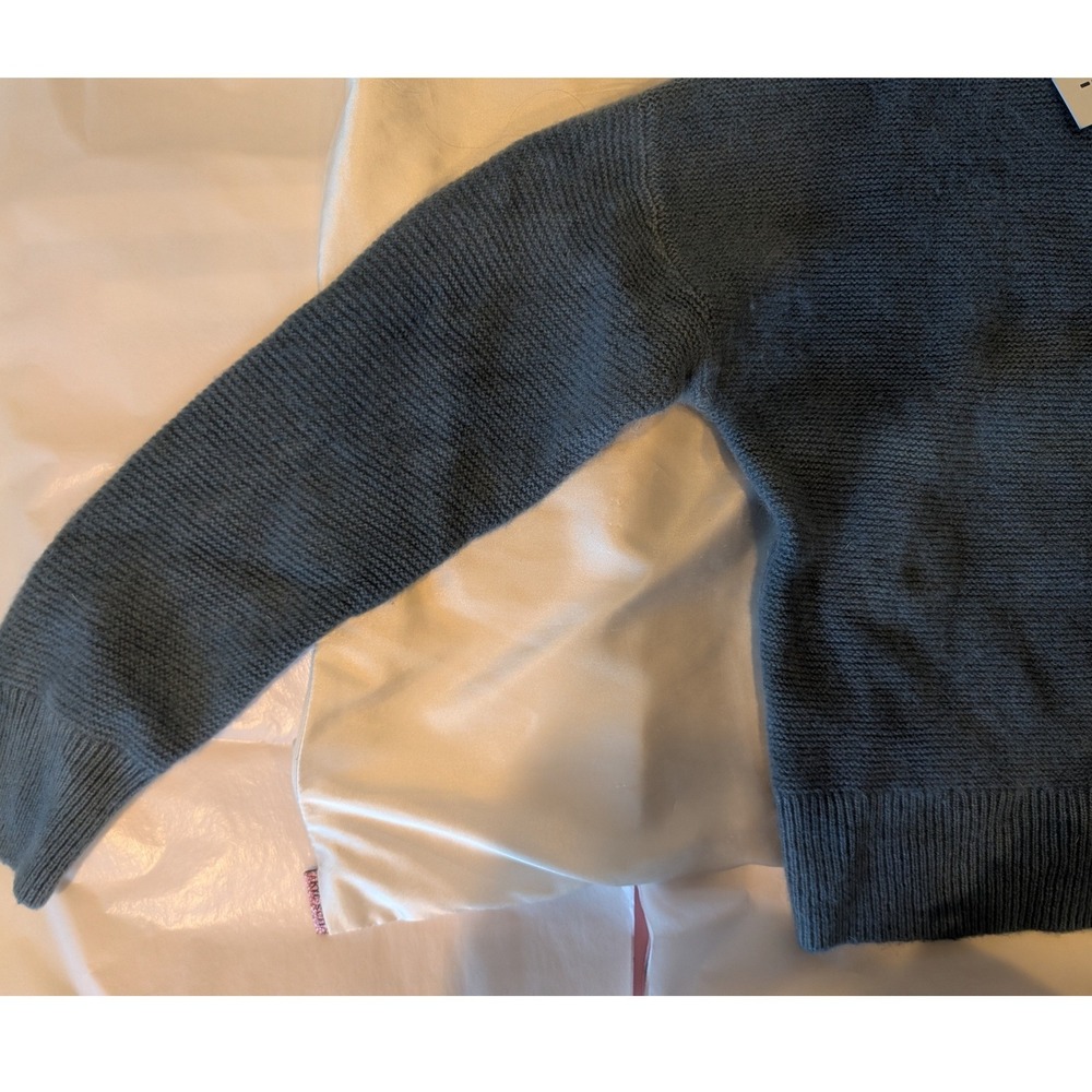 Alex Mill Nico Cardigan 100% Cashmere Light Indigo Hand Dyed Blue Sweater Medium - Picture 6 of 10